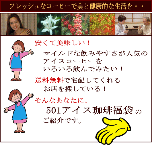 アイスコーヒー通販|送料無料アイスコーヒー福袋セット|501